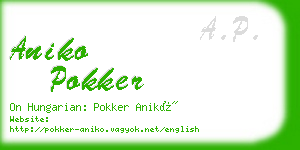 aniko pokker business card